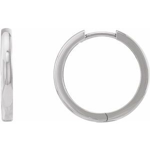 Sterling Silver 20 mm Hinged Hoop Earrings