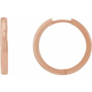 14K Rose Gold 20 mm Hinged Hoop Earrings