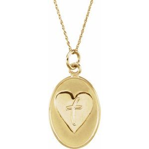 14K Yellow Gold Loss of a Father 18" Necklace