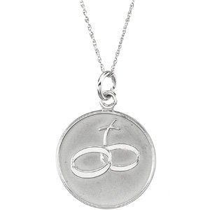 14K White Gold Loss of a Spouse 18" Necklace