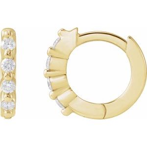 Platinum 1/5 CTW Natural Diamond 16.75 mm Hoop Earrings