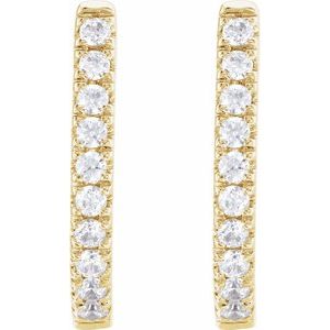 14K Yellow Gold 1/6 CTW Lab-Grown Diamond Hoop Earrings