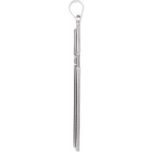 14K White Gold Cross Pendant