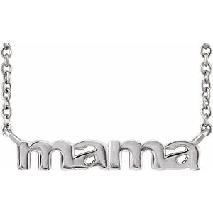 Platinum Mama 18" Necklace