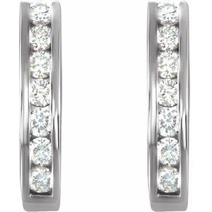 14K White Gold 3/8 CTW Natural Diamond Earrings