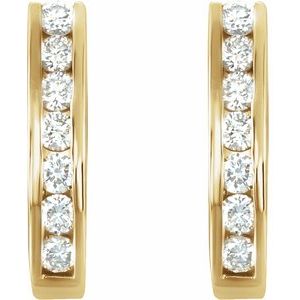 14K Yellow Gold 3/8 CTW Natural Diamond Earrings