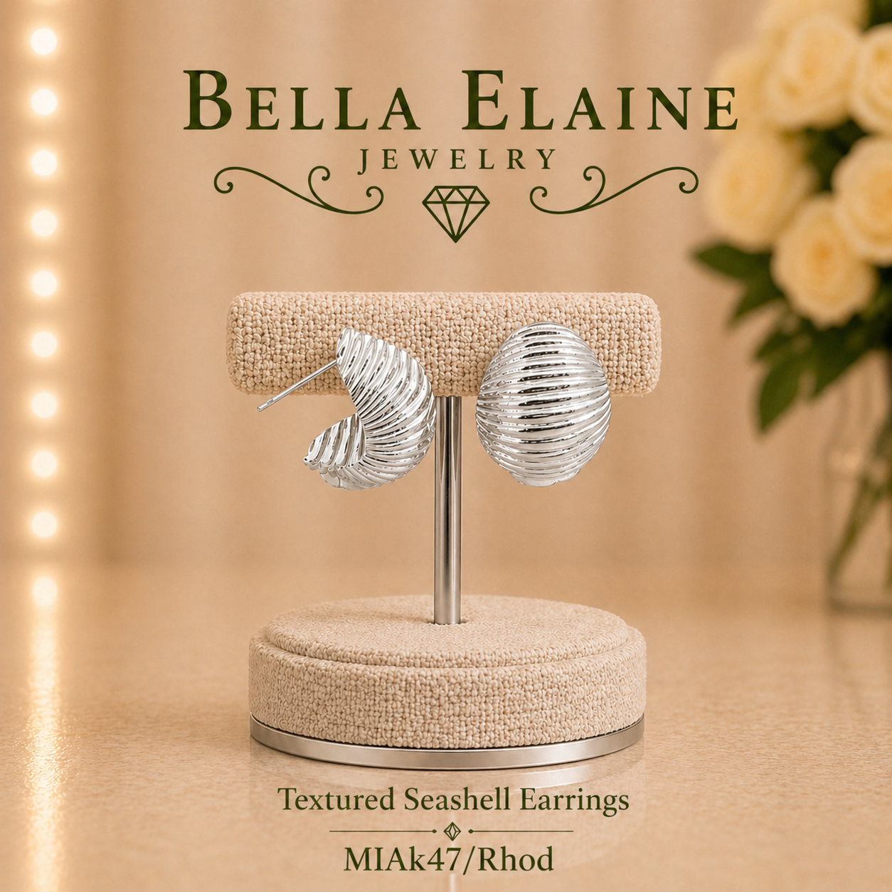 Textured Seashell Earrings