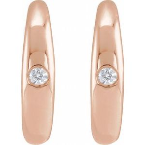 14K Rose Gold .03 CTW Natural Diamond 12 mm Hoop Earrings