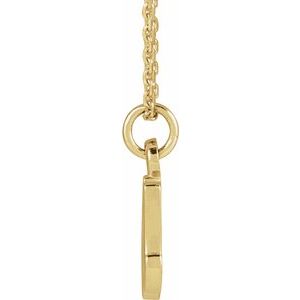 14K Yellow Gold Petite Initial A 16" Necklace