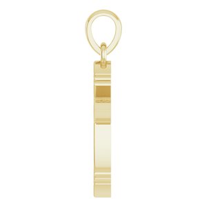 14K Yellow Gold Vintage-Inspired Cross Pendant