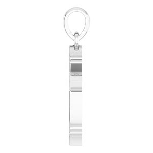 14K White Gold Vintage-Inspired Cross Pendant