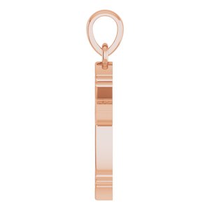 14K Rose Gold Vintage-Inspired Cross Pendant