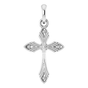 Platinum Vintage-Inspired Cross Pendant