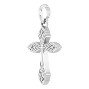 Platinum Vintage-Inspired Cross Pendant