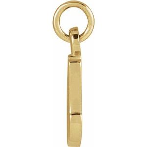 14K Yellow Gold Petite Initial A Pendant