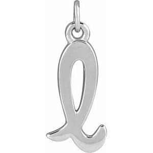 Platinum Petite Initial L Pendant