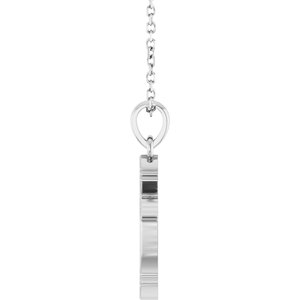 Sterling Silver Vintage-Inspired Cross 16-18" Necklace
