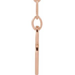 14K Rose Gold Mama Heart 18" Necklace