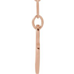 14K Rose Gold Sister Heart 18" Necklace