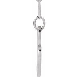 14K White Gold Sister Heart 18" Necklace