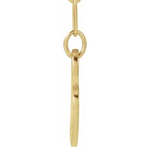 14K Yellow Gold Sister Heart 18" Necklace