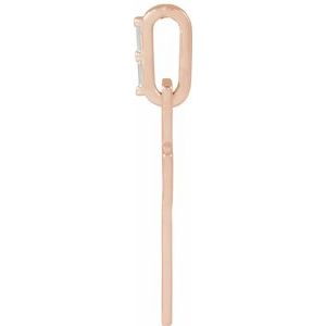 14K Rose Gold .03 CTW Natural Diamond Cross Pendant