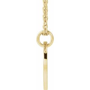 14K Yellow Gold Script Initial J 16-18" Necklace