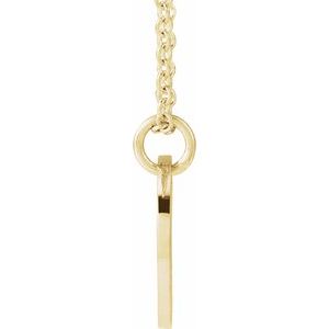 14K Yellow Gold Script Initial B 16-18" Necklace