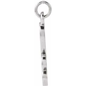 Platinum Petite Initial H Pendant