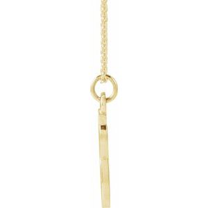 14K Yellow Gold Petite Initial G 16" Necklace