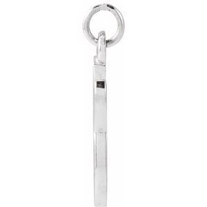 14K White Gold Petite Initial G Pendant