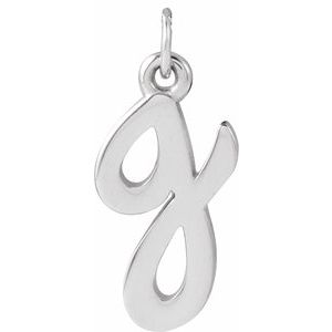 Platinum Petite Initial G Pendant