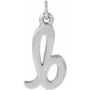 Platinum Petite Initial B Pendant