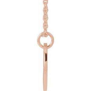 14K Rose Gold Script Initial G 16-18" Necklace