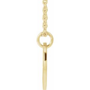 14K Yellow Gold Script Initial G 16-18" Necklace