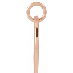 14K Rose Gold Script Initial G Pendant