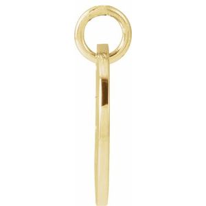 14K Yellow Gold Script Initial G Pendant