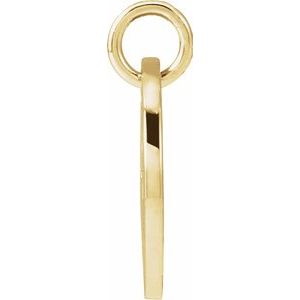 14K Yellow Gold Script Initial P Pendant