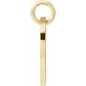 14K Yellow Gold Script Initial B Pendant