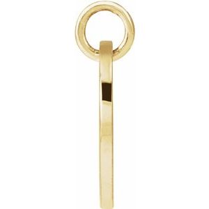 14K Yellow Gold Script Initial J Pendant