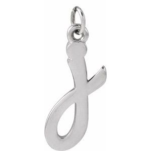Platinum Petite Initial J Pendant