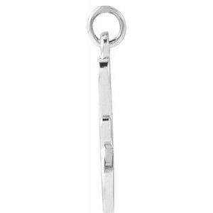 Platinum Petite Initial F Pendant