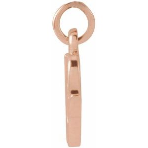 14K Rose Gold Petite Initial W Pendant
