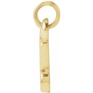 14K Yellow Gold Petite Initial U Pendant