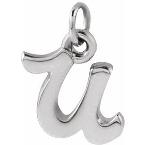 Sterling Silver Petite Initial U Pendant