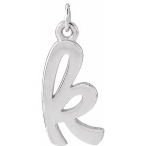 Platinum Petite Initial K Pendant