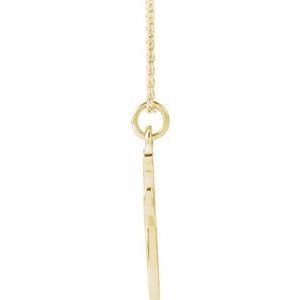 14K Yellow Gold Petite Initial J 16" Necklace