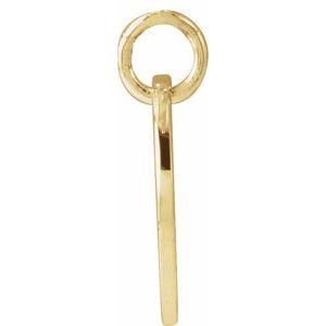 14K Yellow Gold Script Initial S Pendant