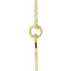 14K Yellow Gold Script Initial S 16-18" Necklace