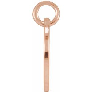 14K Rose Gold Script Initial Y Pendant